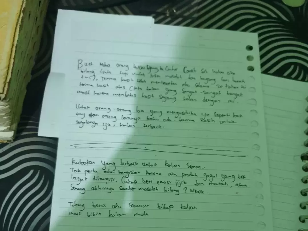 Isi Surat Wasiat Mahasiswa yang Ditemukan Tewas Gantung Diri di Kamar Kos